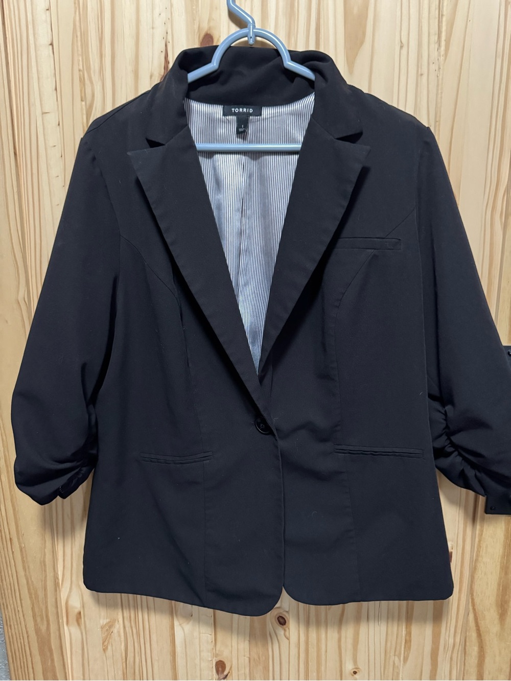 Torrid Black Women's Single-Button Blazer Jacket 1